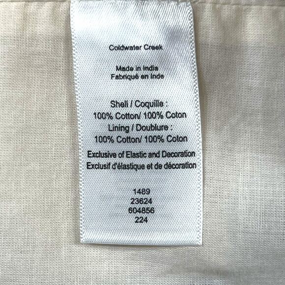 Coldwater Creek Size PM Cotton Floral Fit & Flare Dress Sleeveless Cottagecore - Picture 7 of 8